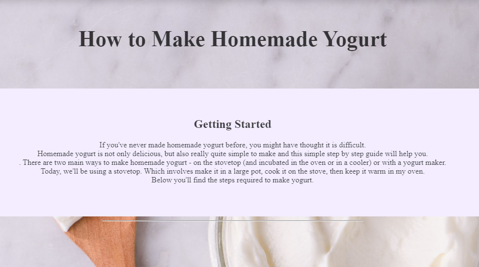 Yogurt Project